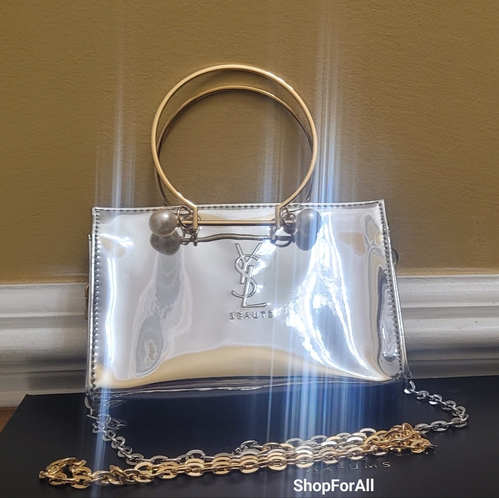 Yves Saint Laurent Gold and Silver Beauty Pouch - Picture 5 of 16